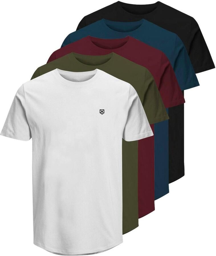 Jack & Jones Shirt met ronde hals JPRBLABRODY in 5-pack met logo print ronde hals en ademend (5-delig Set van 5) - Foto 10