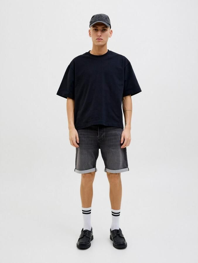 JACK & JONES JEANS INTELLIGENCE regular bermuda short JJIRICK JJICON black denim - Foto 4