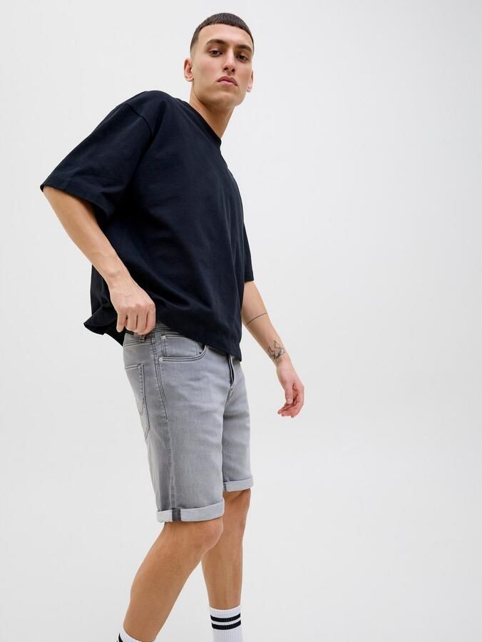 JACK & JONES JEANS INTELLIGENCE regular denim short grey denim - Foto 5