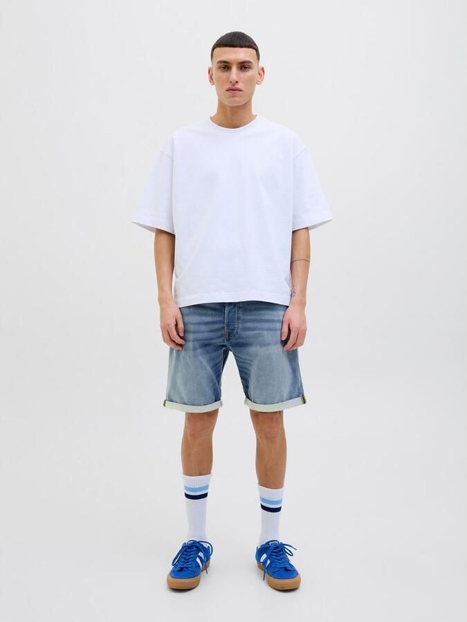Jack & Jones Short JJIRICK met omslag en knoopsluiting voor de zomer effen regular fit web five-pocket-stijl elastisch - Foto 7