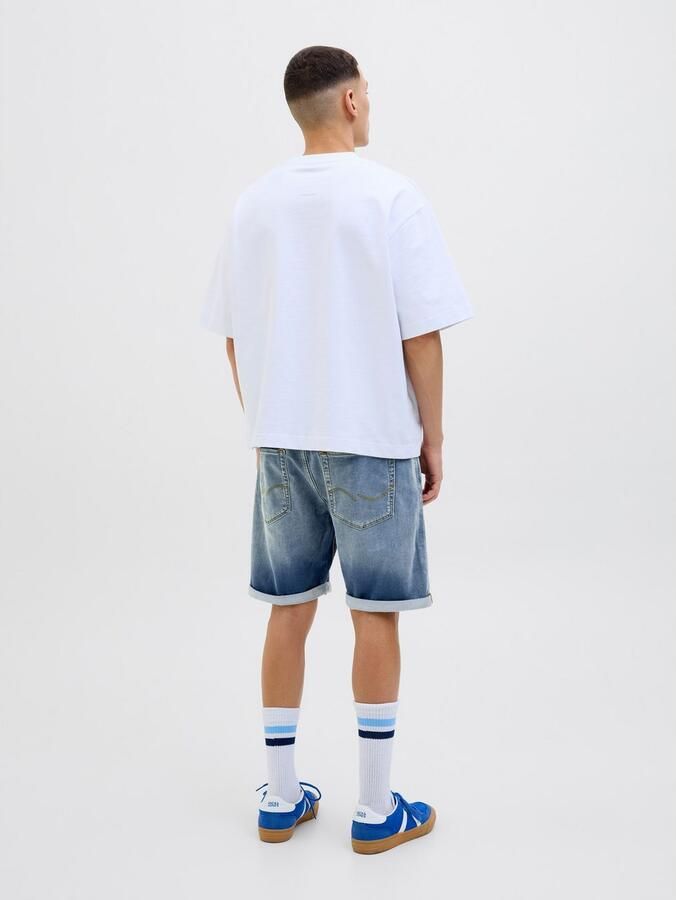 Jack & Jones Short JJIRICK met omslag en knoopsluiting voor de zomer effen regular fit web five-pocket-stijl elastisch - Foto 5
