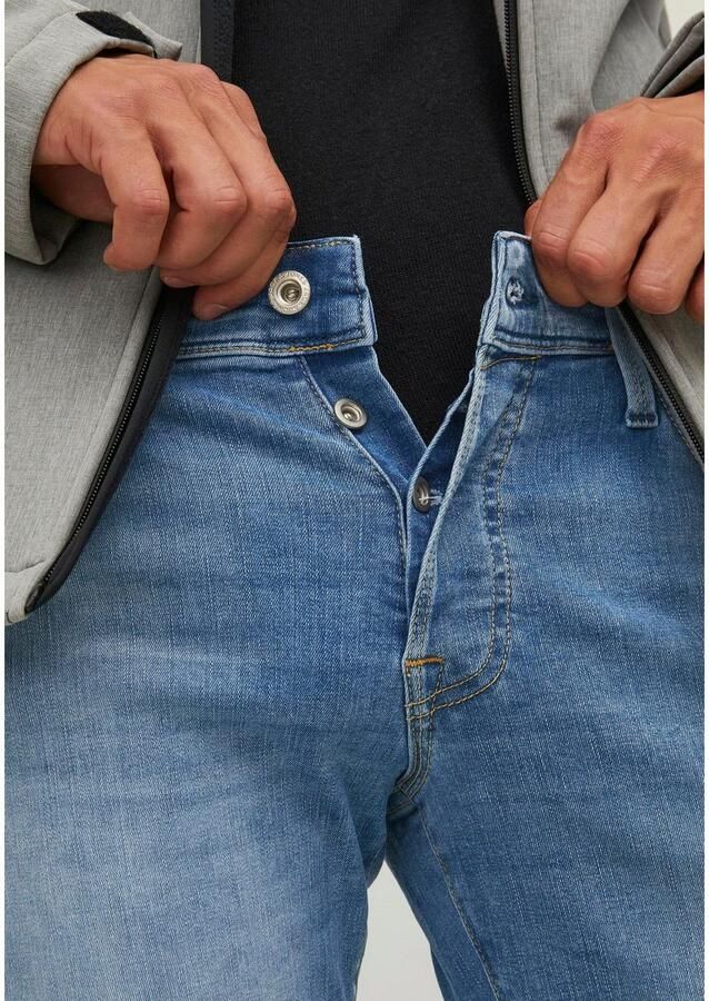 Jack & Jones Slim fit jeans JJIGLENN – Jeans met riemlussen en used-wassing - Foto 9