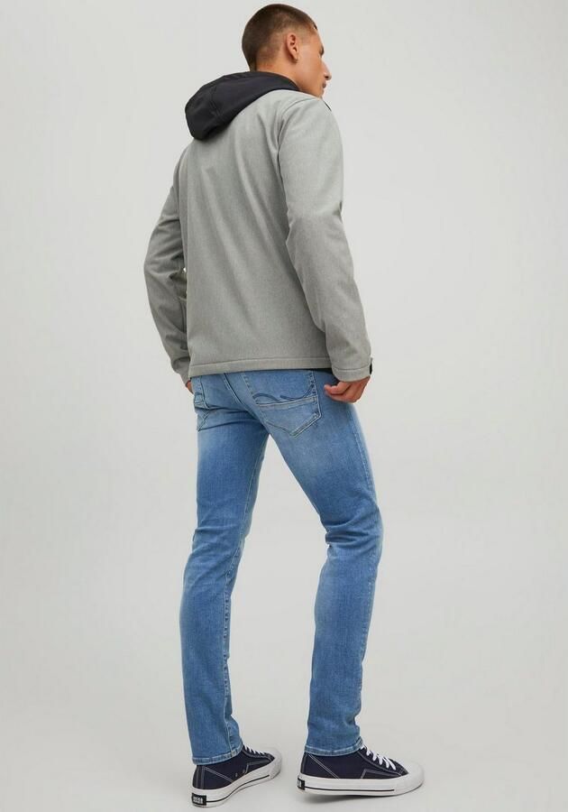 Jack & Jones Slim fit jeans JJIGLENN – Jeans met riemlussen en used-wassing - Foto 5