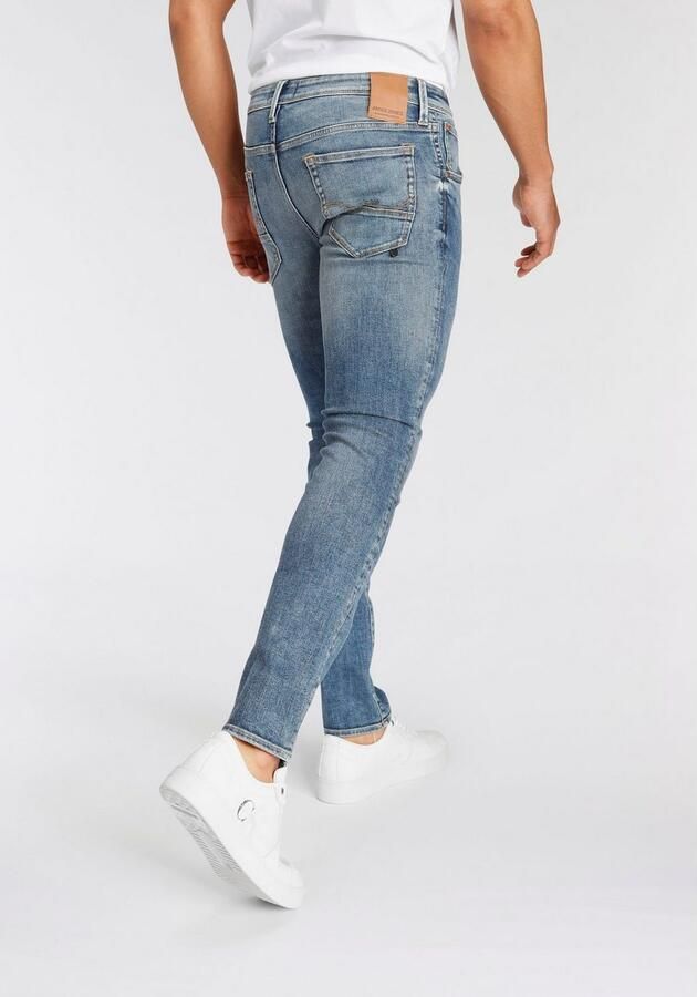 Jack & Jones Slim fit jeans JJIGLENN – Jeans met riemlussen en used-wassing - Foto 5