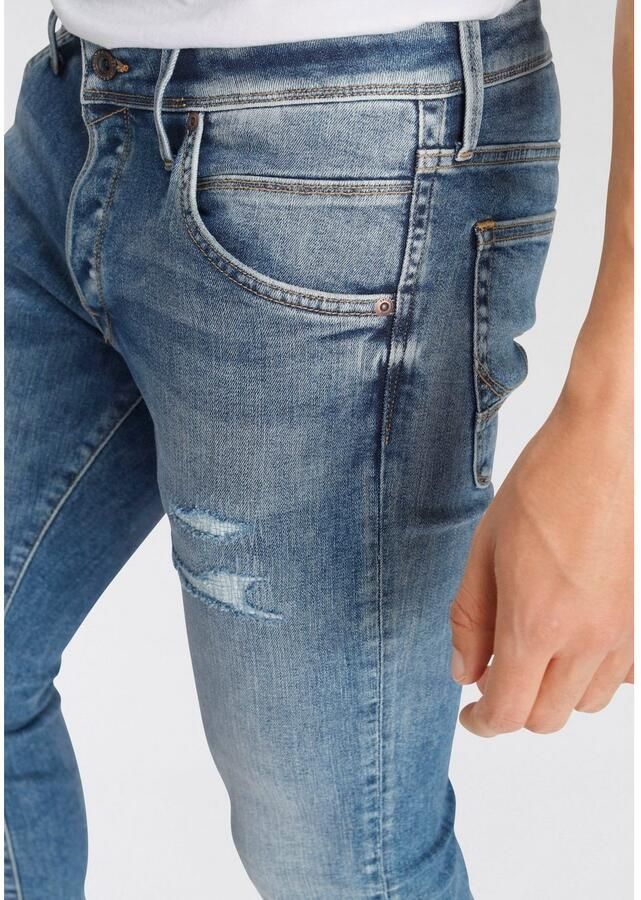 Jack & Jones Slim fit jeans JJIGLENN – Jeans met riemlussen en used-wassing - Foto 3