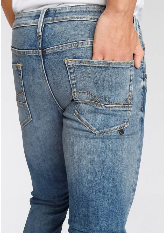 Jack & Jones Slim fit jeans JJIGLENN – Jeans met riemlussen en used-wassing - Foto 4