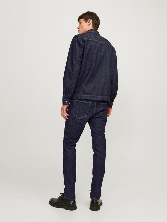 JACK & JONES JEANS INTELLIGENCE slim fit jeans JJIGLENN JJEVAN JOS 777 donkerblauw - Foto 7