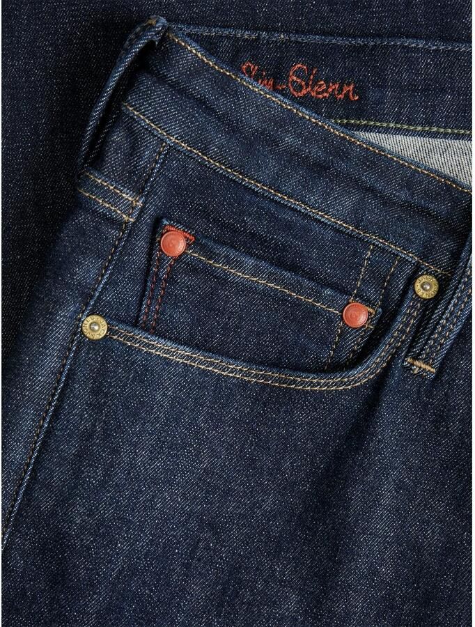 JACK & JONES JEANS INTELLIGENCE slim fit jeans JJIGLENN JJEVAN JOS 777 donkerblauw - Foto 3