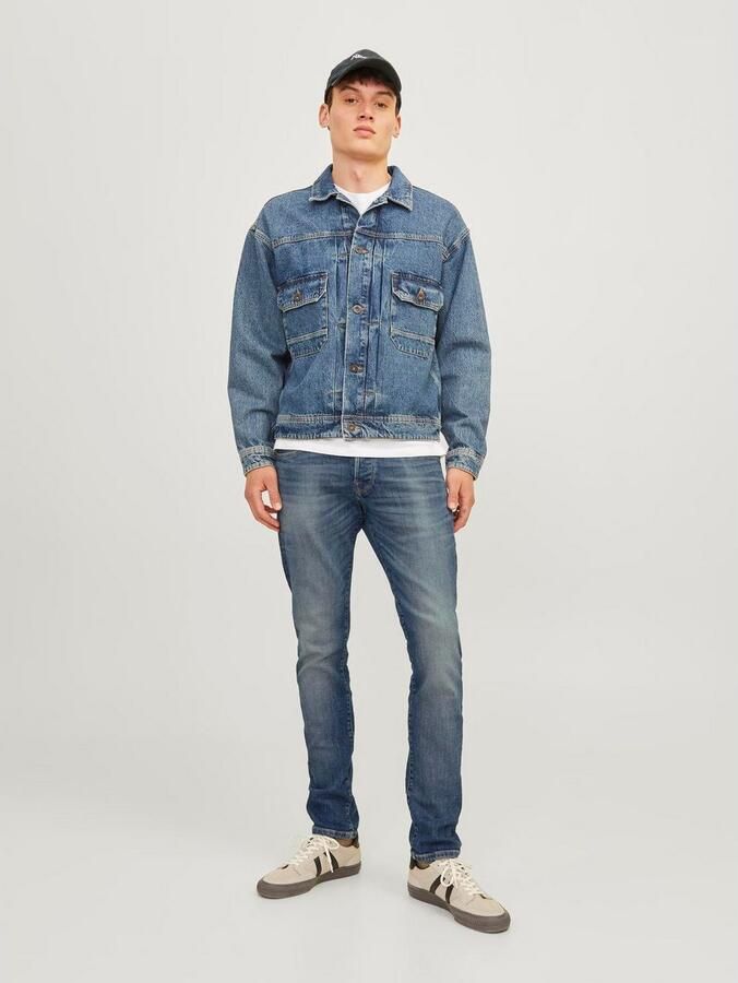 JACK & JONES JEANS INTELLIGENCE slim fit jeans JJIGLENN JJICON blue denim - Foto 7