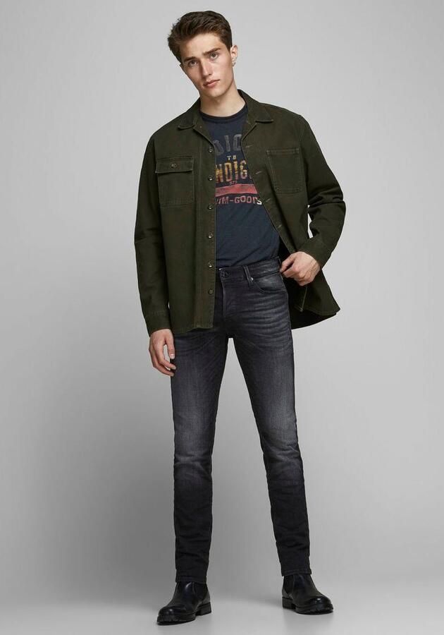 JACK & JONES JEANS INTELLIGENCE slim fit jeans JJIGLENN JJICON black denim - Foto 7