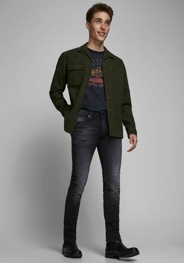 JACK & JONES JEANS INTELLIGENCE slim fit jeans JJIGLENN JJICON black denim - Foto 8