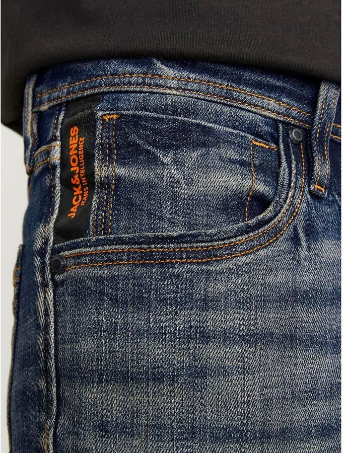 JACK & JONES JEANS INTELLIGENCE slim fit jeans JJIGLENN JJLUKE blauw