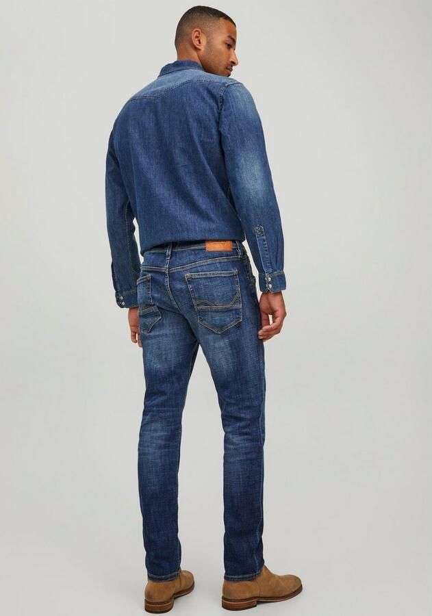 JACK & JONES JEANS INTELLIGENCE slim fit jeans JJIGLENN medium blue denim - Foto 12