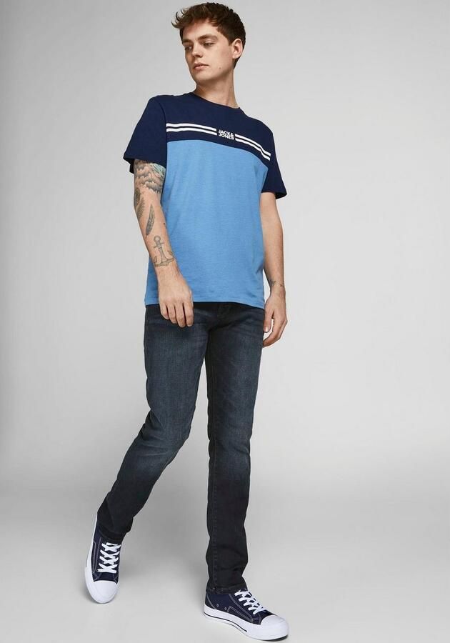 JACK & JONES JEANS INTELLIGENCE slim fit jeans JJIGLENN JJFOX dark denim - Foto 6