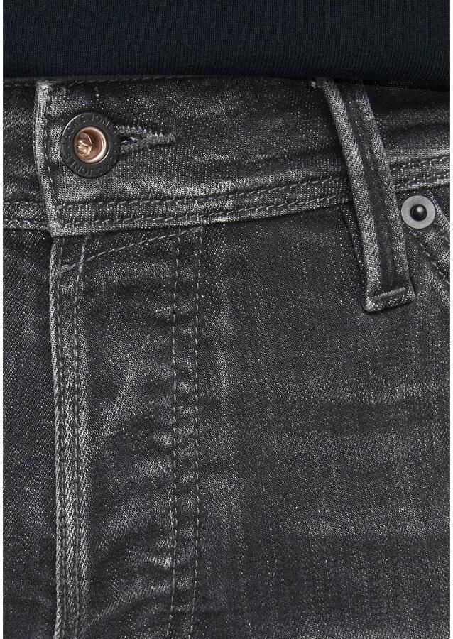 JACK & JONES JEANS INTELLIGENCE slim fit jeans JJIGLENN JJFOX met biologisch katoen zwart - Foto 2