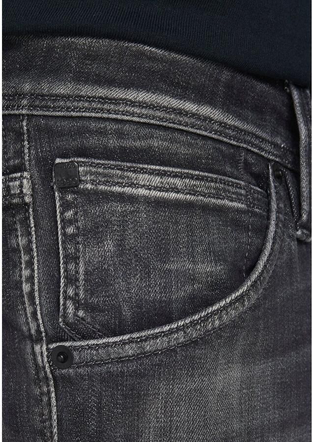 JACK & JONES JEANS INTELLIGENCE slim fit jeans JJIGLENN JJFOX met biologisch katoen zwart - Foto 5