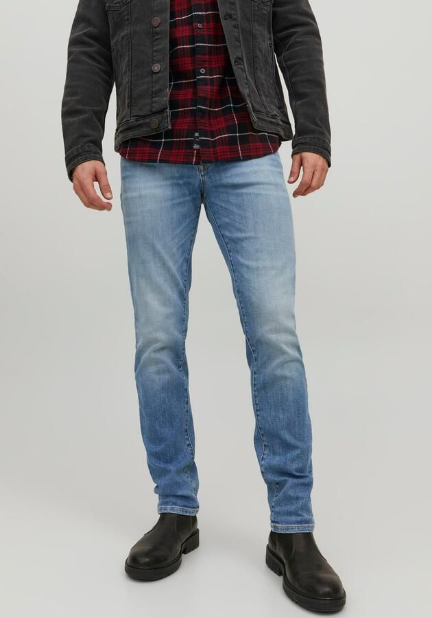 JACK & JONES JEANS INTELLIGENCE slim straight fit jeans JJITIM JJDAVIS 074 blue denim - Foto 8