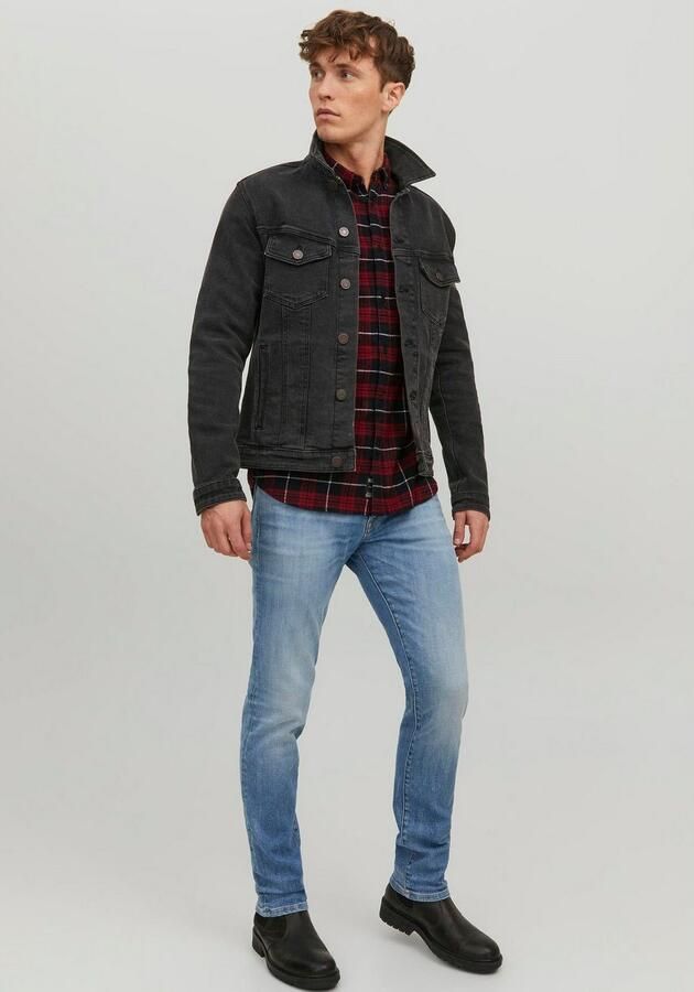 JACK & JONES JEANS INTELLIGENCE slim straight fit jeans JJITIM JJDAVIS 074 blue denim - Foto 4