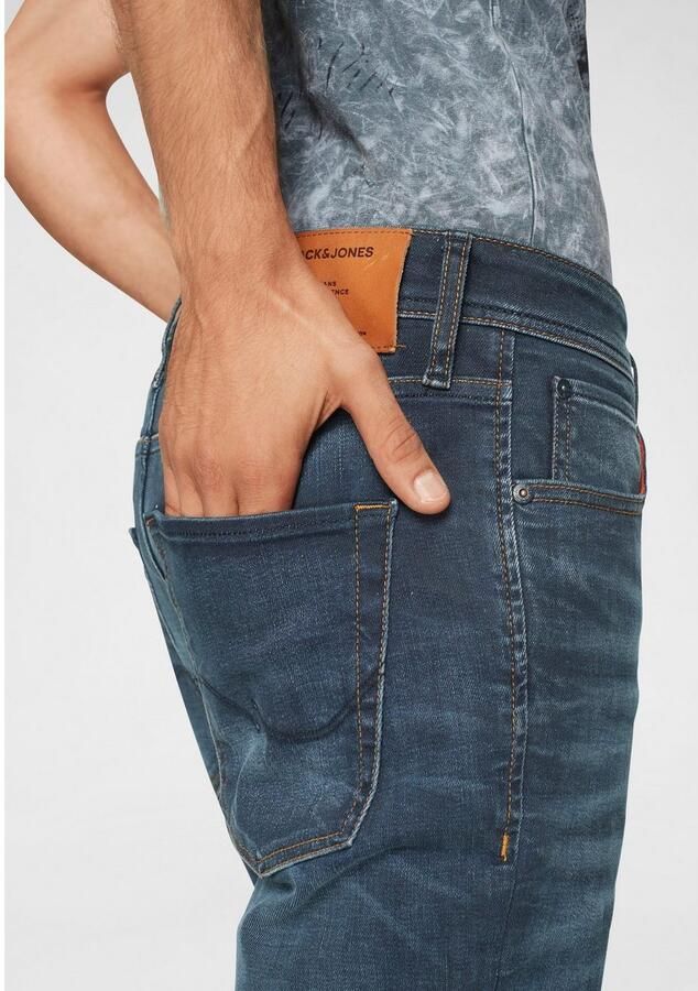 JACK & JONES JEANS INTELLIGENCE slim straight fit jeans JJITIM JJORIGINAL blue denim - Foto 5