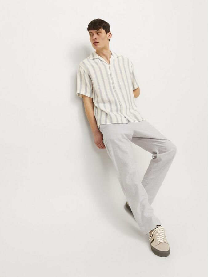 JACK & JONES PANTS STUDIO gemêleerde relaxed broek JPSTKANE crockery - Foto 3