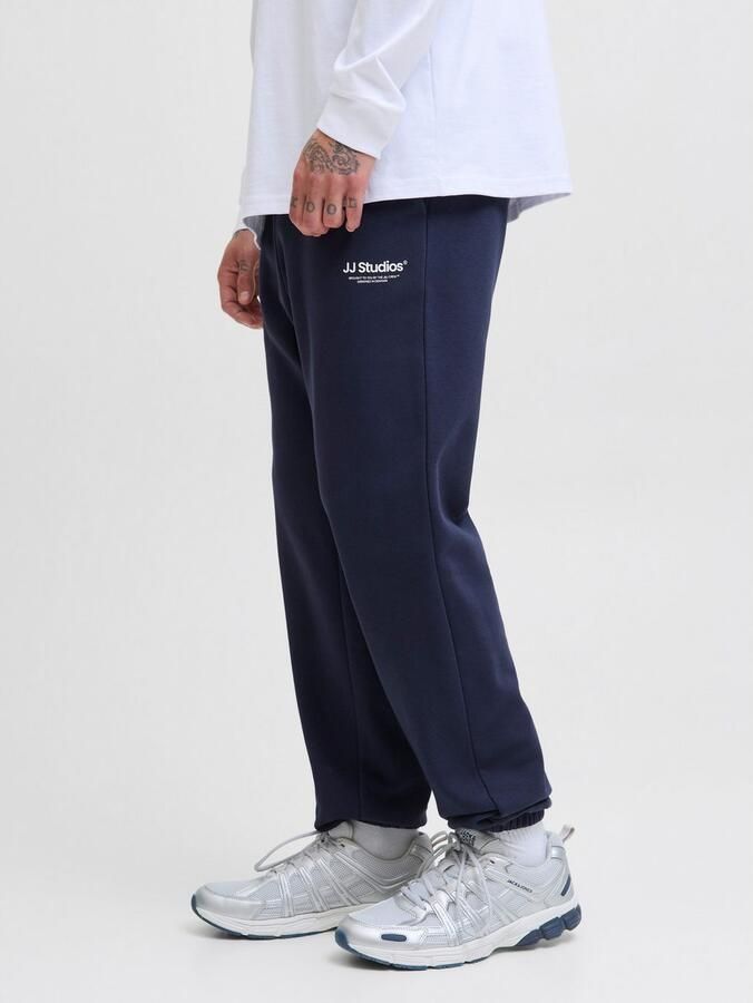 JACK & JONES PANTS STUDIO regular joggingbroek donkerblauw - Foto 2