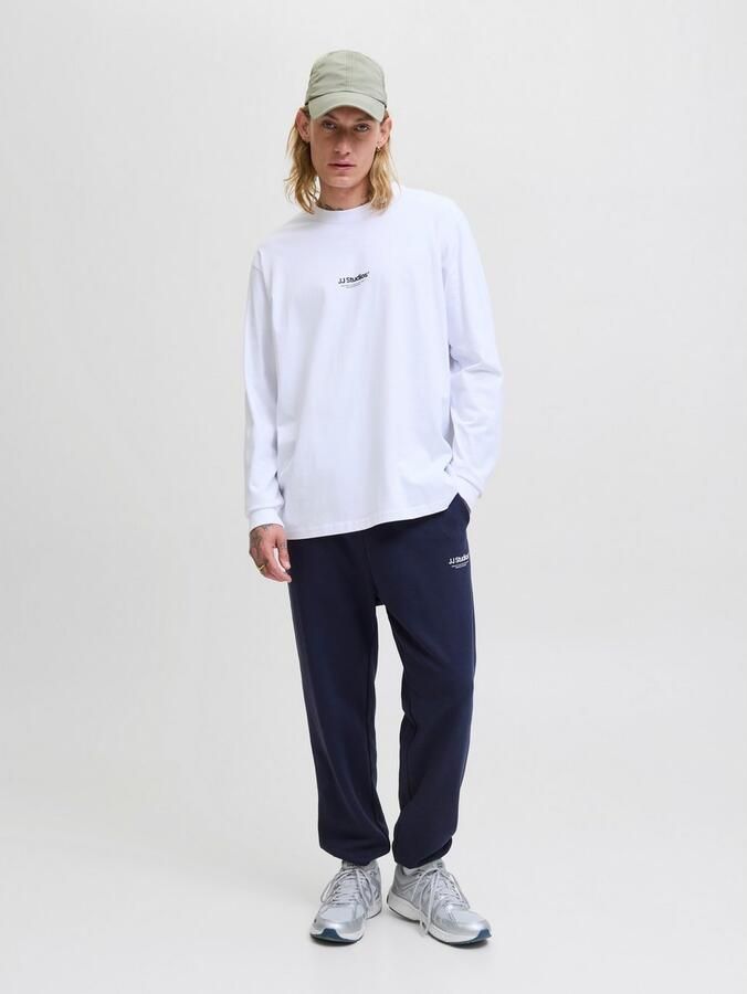 JACK & JONES PANTS STUDIO regular joggingbroek donkerblauw - Foto 3