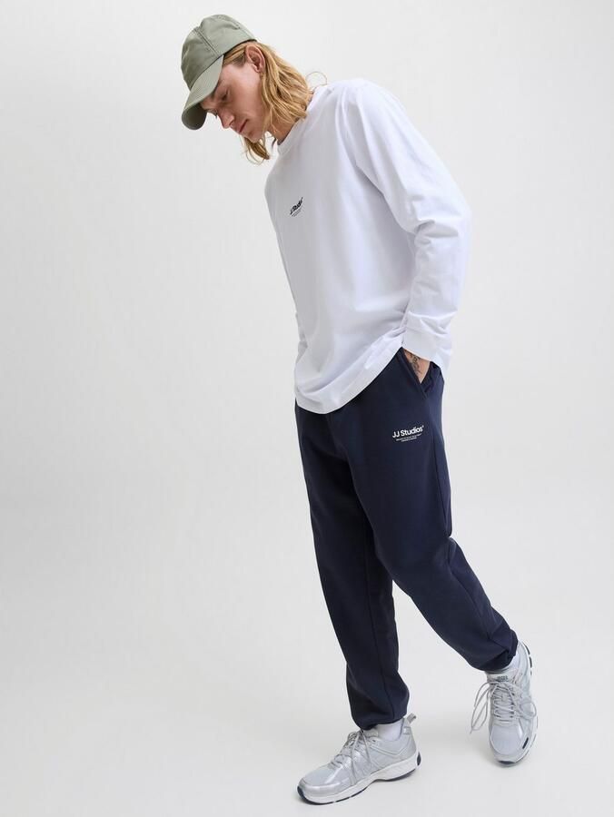 JACK & JONES PANTS STUDIO regular joggingbroek donkerblauw - Foto 5