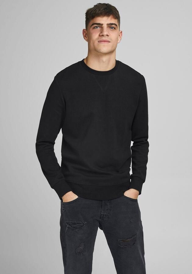 Jack & Jones Sweatshirt JJEBASIC met flaglabel en zachte katoenmix effen modieus regular fit katoen ronde hals - Foto 9