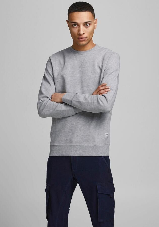 Jack & Jones Sweatshirt JJEBASIC met flaglabel en zachte katoenmix effen modieus regular fit katoen ronde hals - Foto 9