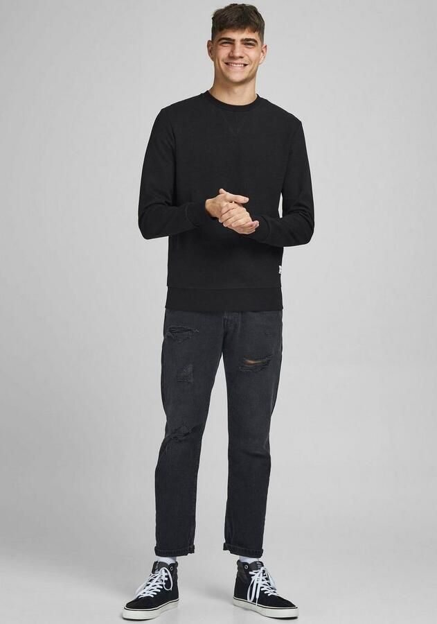 Jack & Jones Sweatshirt JJEBASIC met flaglabel en zachte katoenmix effen modieus regular fit katoen ronde hals - Foto 7