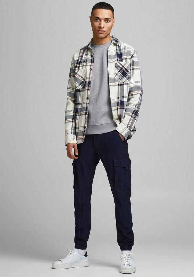 Jack & Jones Sweatshirt JJEBASIC met flaglabel en zachte katoenmix effen modieus regular fit katoen ronde hals - Foto 8