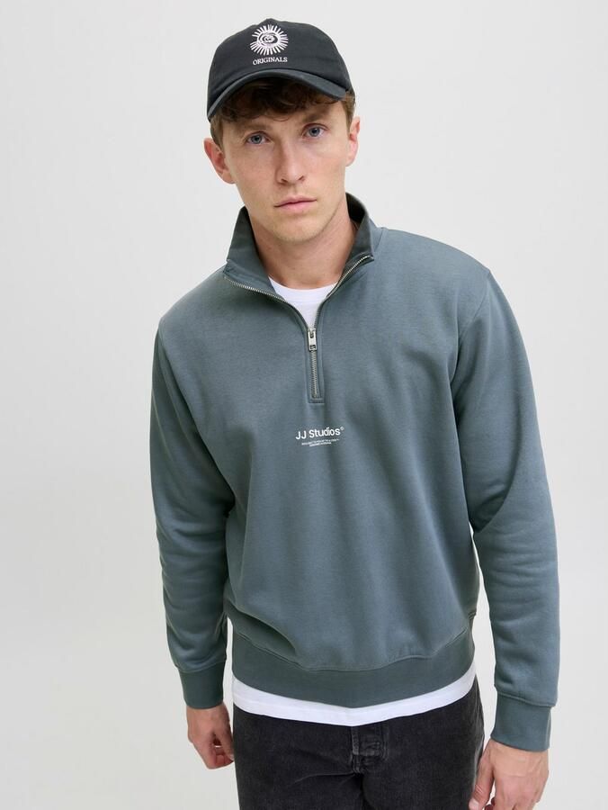 Jack & Jones Sweatshirt JJESOHO SWEAT QUARTER ZIP HN NOOS - Foto 5