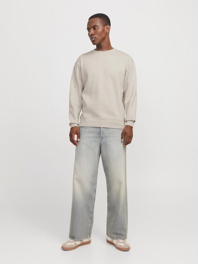 Jack & jones Essentials Jjestar Basic Sweat Crew Neck Beige Heren - Foto 4