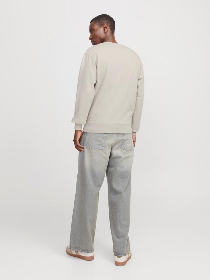 Jack & jones Essentials Jjestar Basic Sweat Crew Neck Beige Heren - Foto 5