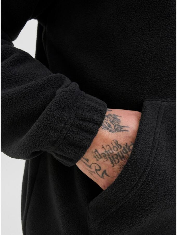 Jack & jones Fleecepullover met kangoeroezak model 'SOHO HALFZIP FLEECE'