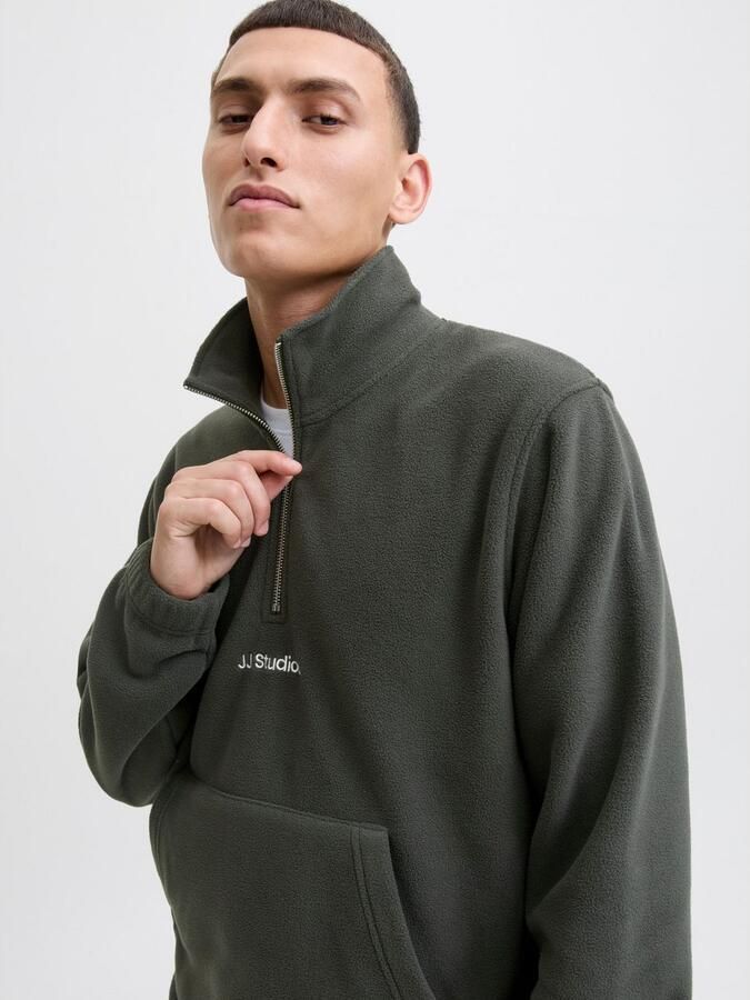Jack & jones Fleecepullover met kangoeroezak model 'SOHO HALFZIP FLEECE' - Foto 3