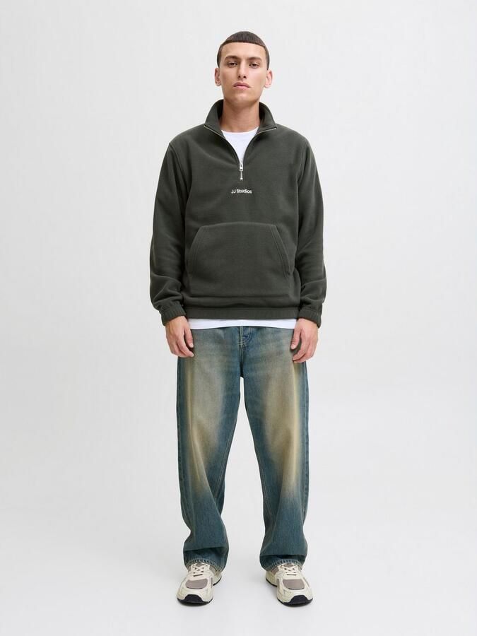 Jack & jones Fleecepullover met kangoeroezak model 'SOHO HALFZIP FLEECE' - Foto 4