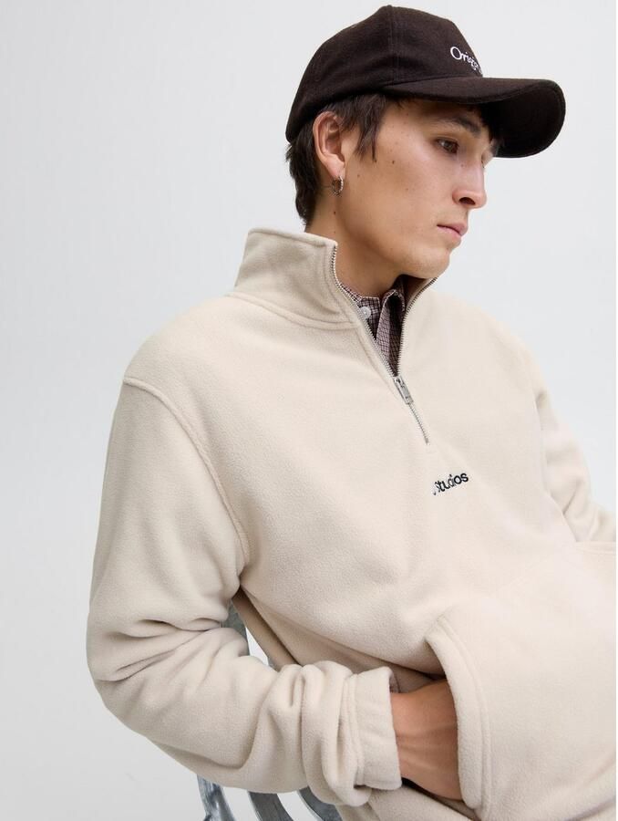 Jack & jones Fleecepullover met kangoeroezak model 'SOHO HALFZIP FLEECE' - Foto 2