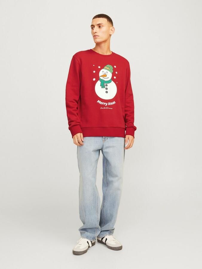 Jack & jones Kerst Jolly Langarm Sweatshirt Red Heren - Foto 5