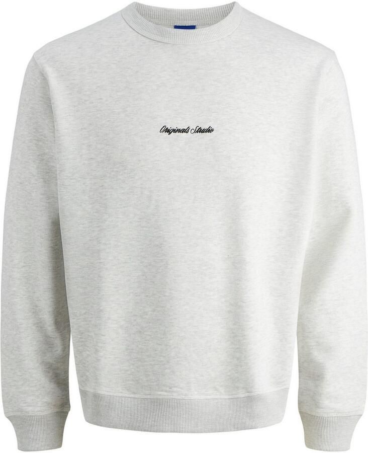 Jack & jones Sweatshirt met ronde hals en labelstitching