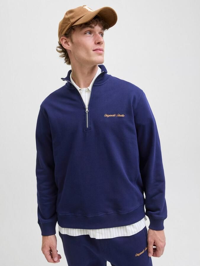 Jack & jones Sweatshirt met schipperskraag en labelstitching - Foto 12