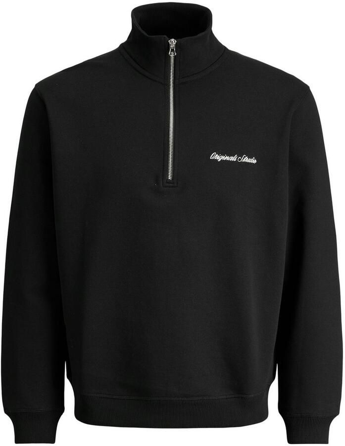 Jack & jones Sweatshirt met schipperskraag en labelstitching