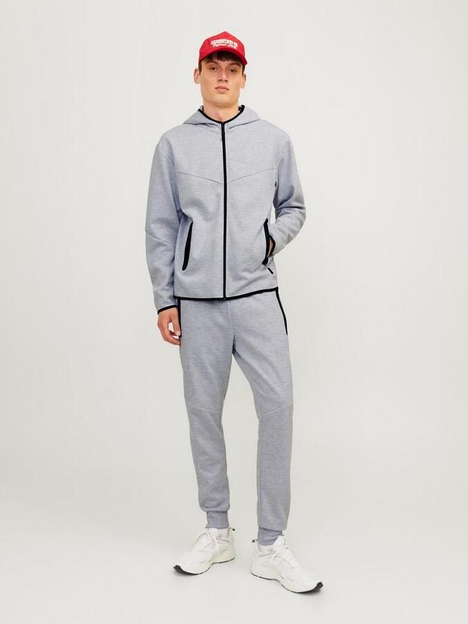 JACK & JONES CORE gemêleerd sweatvest JCOFUSION light grey melange - Foto 4