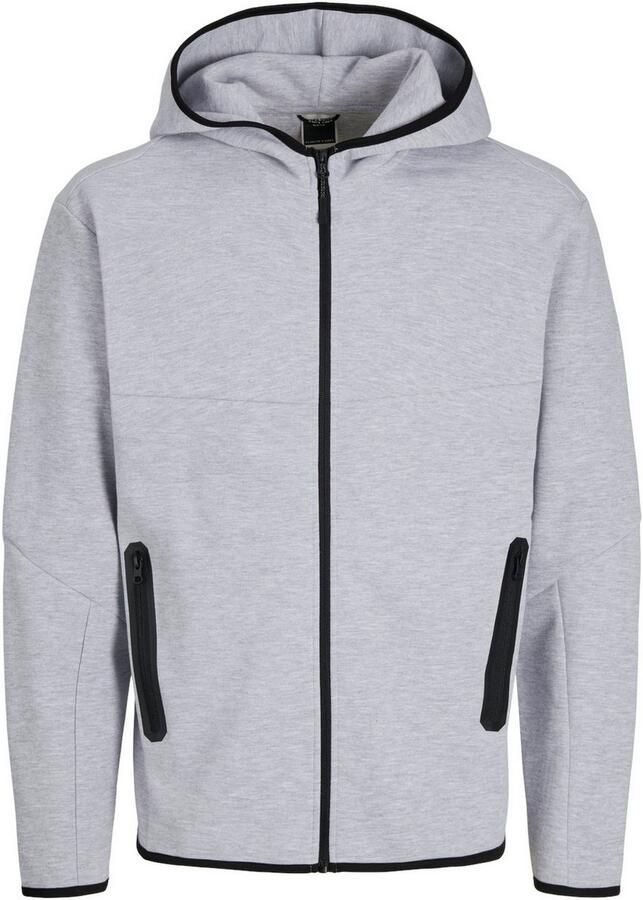JACK & JONES CORE gemêleerd sweatvest JCOFUSION light grey melange - Foto 7