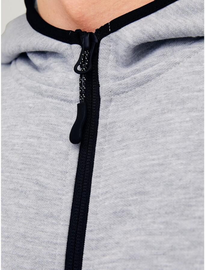 JACK & JONES CORE gemêleerd sweatvest JCOFUSION light grey melange - Foto 3