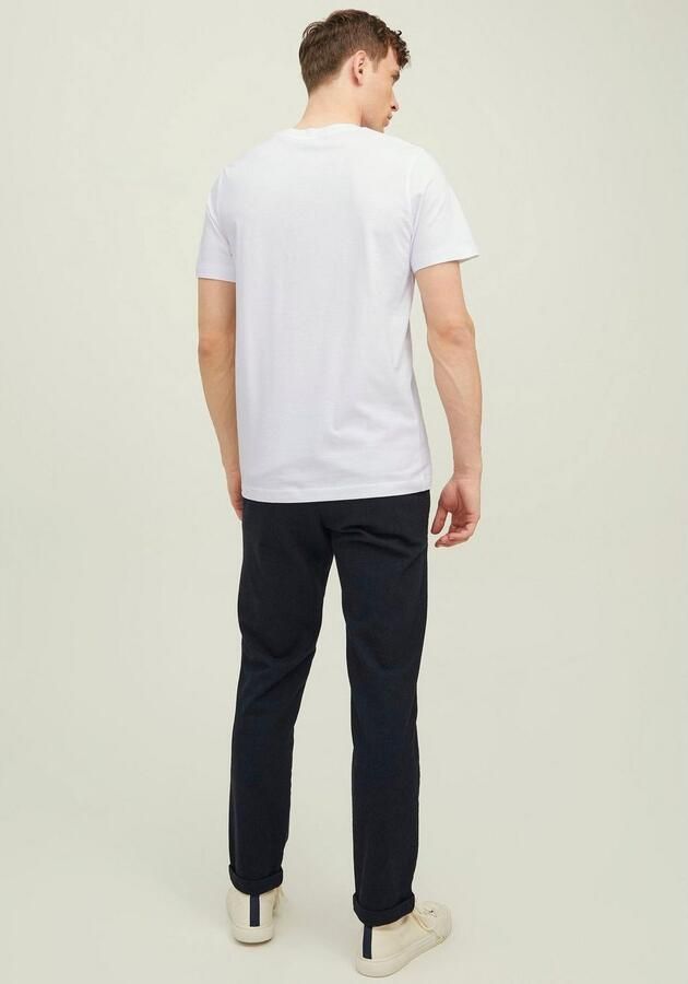 Jack & jones Archie Korte Mouw Ronde Hals T-shirt met Verhoogd Label Print White Heren - Foto 5