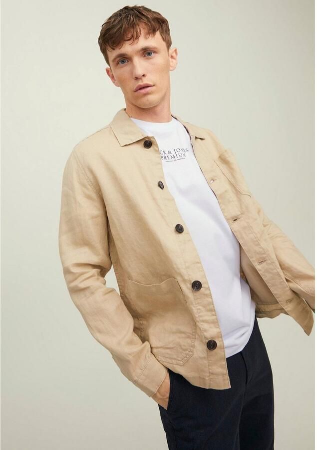 Jack & jones Archie Korte Mouw Ronde Hals T-shirt met Verhoogd Label Print White Heren - Foto 2