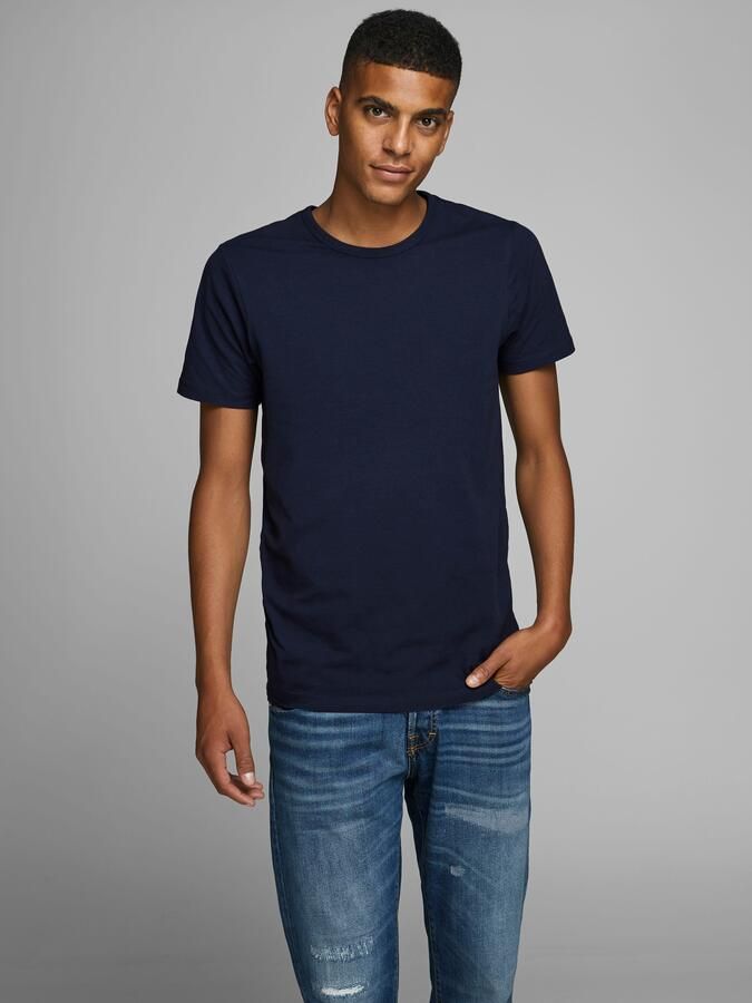 Jack & Jones T-shirt JJEBASIC met smalle pasvorm voor elke dag effen modieus smal katoenmix ronde hals - Foto 14