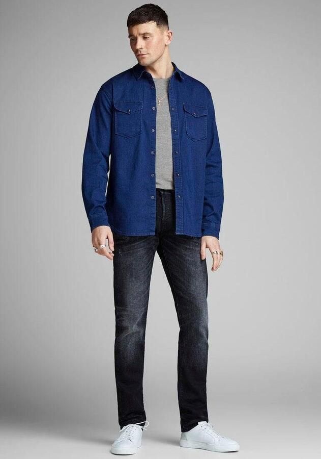 Jack & Jones T-shirt JJEBASIC met smalle pasvorm voor elke dag effen modieus smal katoenmix ronde hals - Foto 4