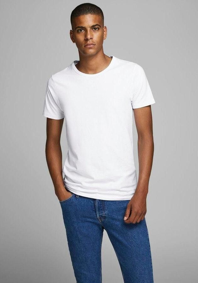 Jack & Jones T-shirt JJEBASIC met smalle pasvorm voor elke dag effen modieus smal katoenmix ronde hals - Foto 9